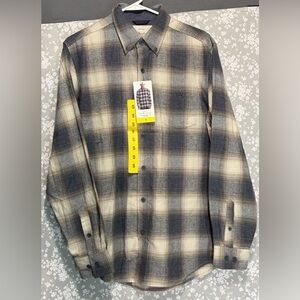 Weatherproof Men's Plaid Shirt - Black and Cream